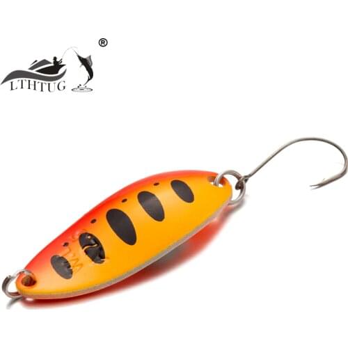 LTHTUG Pesca Aluminum Alloy Spoon Bait 2g 38mm Metal Fishing Lure Trout Fishing Wobbler Spoon Lure Perch Pike Salmon