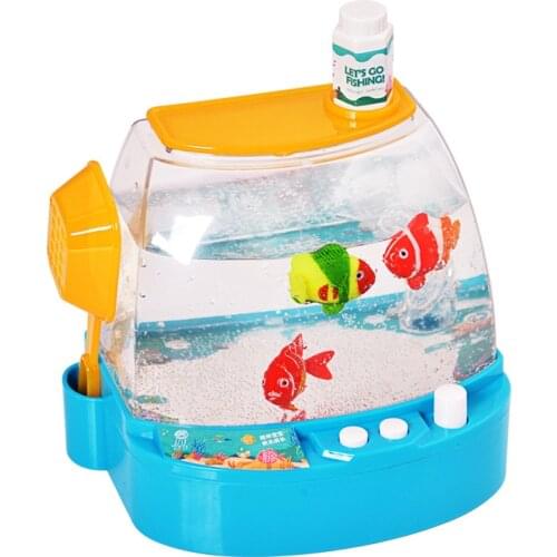 Magnetic Fishing Game Music Sound Voice Toys Rod Marine electronics Catching Fish Tank Toy Aquarium Educational For Kids Boys