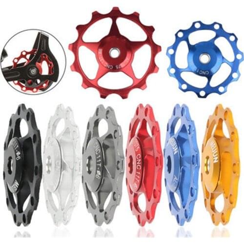 MTB Mountain Road Bike Rear Derailleur Pulley 11T/13T Aluminum Bicycle Ceramic Guide Jockey Wheel Rear Gear Bearing Accessorys