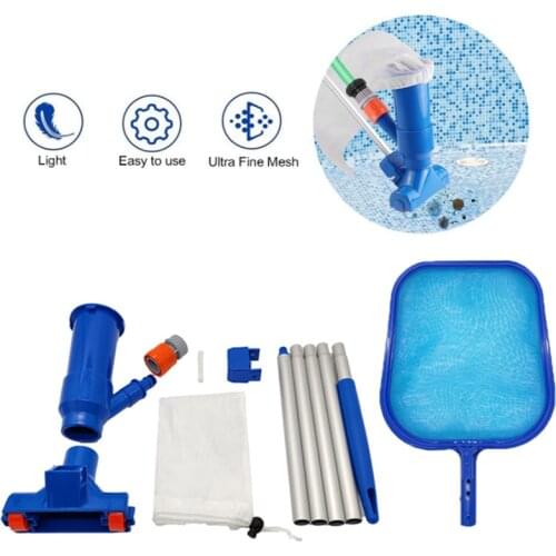 Swimming Pool Vacuum Cleaner Accessories Kit Water Vacuum Spray Maintenance Cleaner Tools with Suction Head Skimmer Net