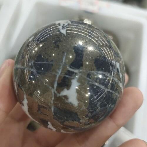 45-55mm Natural Stones Quartz Crystal Sphere Ball Healing Pyrite Minerals For Home Decoration Gifts 1pcs