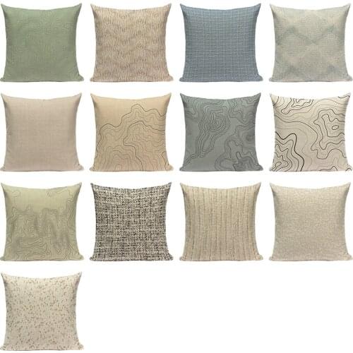 NEW Abstract Line Drawings Simple Pillow Cover Contour Nordic Cushion Covers Vintage Stripe Seats Home Decorative Pillows Cases