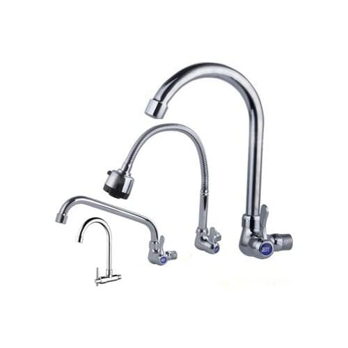 Single cold water brass kithcnen tap faucet wall mounted