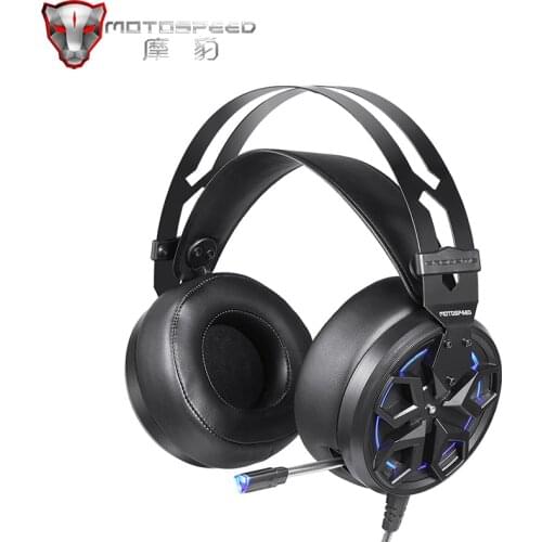 Original Motospeed Wired Headphones LED Backlight Foldable Stereo Headphone Gaming Earphones With Microphone For Computer Gamer