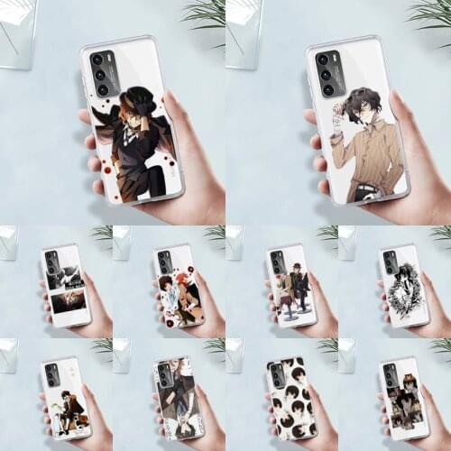 Bungou stray Dogs anime Phone Case Transparent For Huawei MATE P 40 30 20 10 pro plus lite X 5G Soft TPU Clear Mobile bags