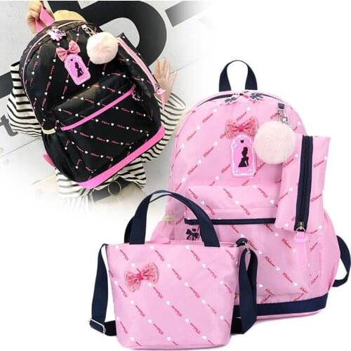 3pcs/set Printing School Bags Backpacks Schoolbag Fashion Kids Lovely Backpack For Children Girls School bag Student Mochila sac