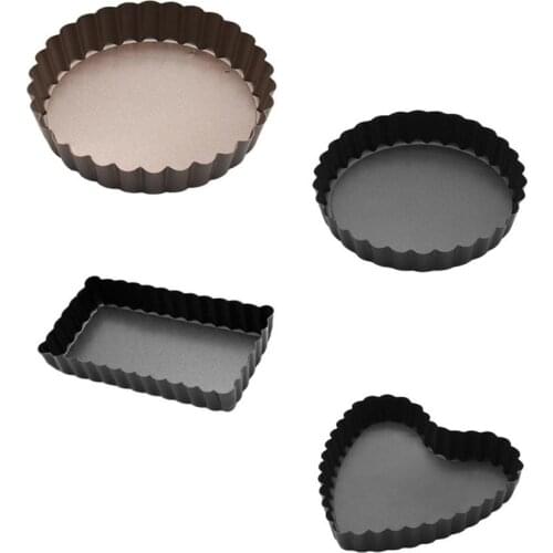 Pizza Pan Heart Non-Stick Bakeware Plate Carbon Steel Pizza Plate Round Deep Dish Pizza Pan Tray Mold Mould Baking Tools