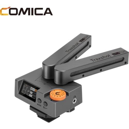 Comica Traxshot Mini Super Cardioid Microphone Transformable All-in-One Shotgun Mic for Camera iPhone Smartphone Professional