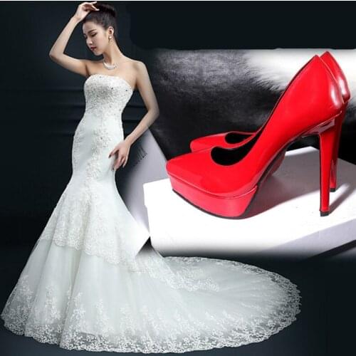 12cm super high heel sexy womens shoes Europe and America style stiletto single shoes simple elegant high heels wedding shoes