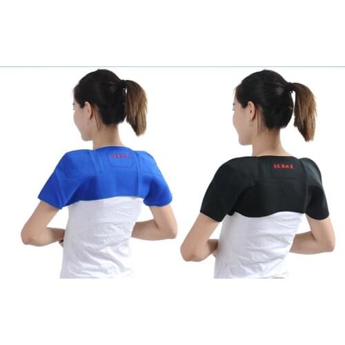 Tourmaline self-heating breathable Shoulder guard magnetic therapy Double Shoulder Support for Shoulder warm Back Pain Relieve