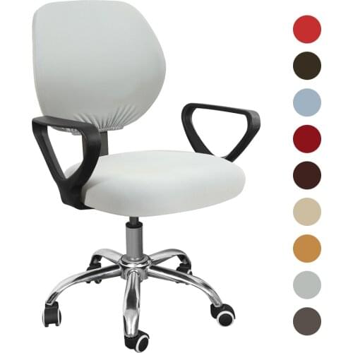 Office Computer Chair Cover Universal Rotate Desk Seat Covers Slipcover Home Chair Seat Back Cover Elastic Universal Chair Cover