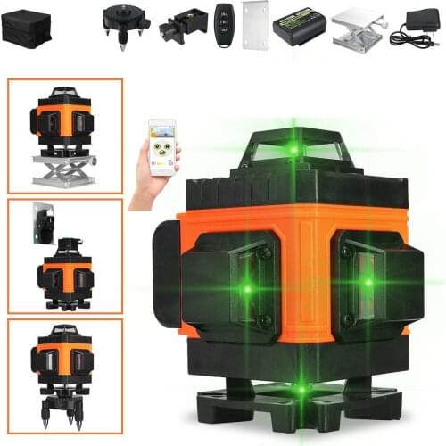 8/12/16 Lines 4D Laser Level Level Self-Leveling 360 Horizontal And Vertical Cross Super Powerful Green Laser Level APP Cotrol