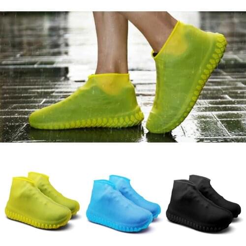 1 Pair Rainy Day Shoes Boots Cover Silicone Reusable Anti Slip Shoe Boot Cover Waterproof Men Women Rain Boot Overshoes Shoes