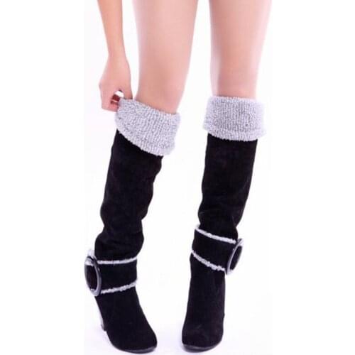 2018 Fashion Flock Women Knee High Boots High Heels Autumn Winter Warm Long High Boots Woman Shoes Plus Size 34-43 XKD2113