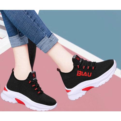 2020 Fashion Women Tennis Shoes Black White Breathable Sneakers Thick Sole Sports Casual Women Platform Shoes Chaussure Femme