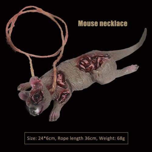 1PC Horror Hanging Prop Fake Dead Mouse Bat Broken Spider Terror Halloween Party Decoration Haunted House Decor Prop Ornament