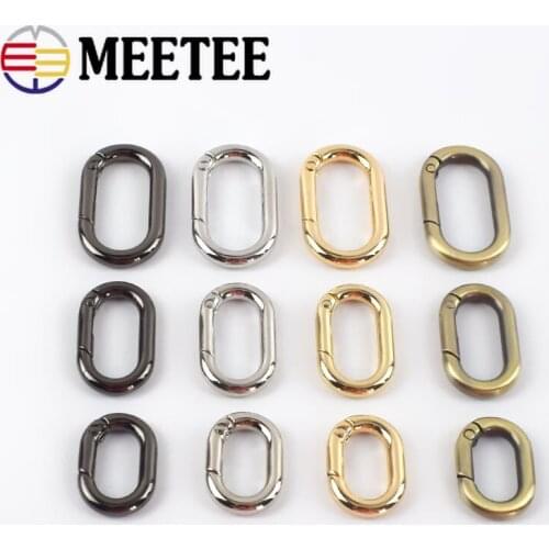 10pcs 20/25/32mm Spring O Rings Metal Buckles For Bag Strap Clip Buckle Dog Collar Keychain Handbag Connector DIY Accessories