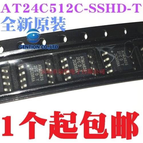 10PCS AT24C512 AT24C512C AT24C512C-SSHD-T SOP8 in stock 100% new and original