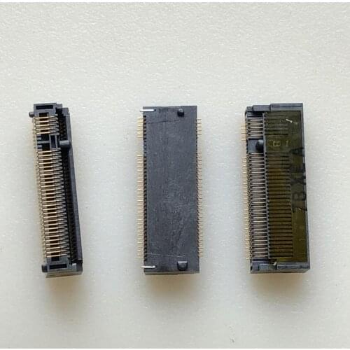 2PCS)Original SSD SSD slot sub connector key-b 67pin gold pin h4.8