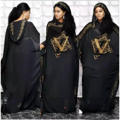 Muslim Dress Chiffon Abaya Diamonds Kaftan Robe Musulmane Longue Hijab Dress Islamic Clothing Arabe Jilbab Femme Musulman 2021