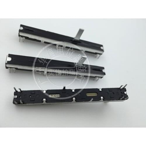 4pcs Straight Slide Potentiometer A10Kx2 For Soundcraft EPM8 Mixer / Shank Length 15MM Stereo Fader Variable resistors