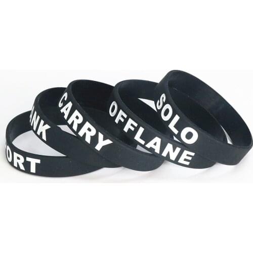 5pcs/Lot Game Dota 2 Silicone Bracelet Fill Quality Intaglio Bracelet 5 Styles Wristbands Bangles & Bracelets Wholesale SH008