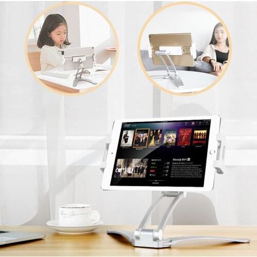 Aluminum Desktop Phone Holder Tablet Holder Stand Flodable Adjustable Wall Hanging 5-10.5 inch Desktop Mount For iPad Pro 12.9