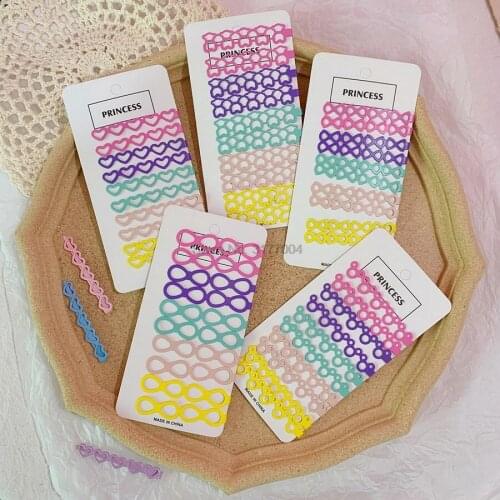 DHL 200set 10PCS/set Girls Colorful Heart Star Wave Long Hollow Barrettes Princess Headwear Kids Hair Accessories