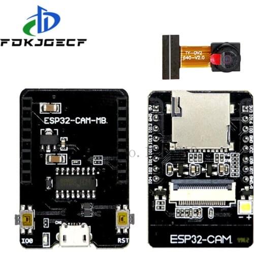 ESP32-CAM-MB WIFI ESP32 CAM Bluetooth Development Board with OV2640 Camera MICRO USB to Serial Port CH340G 4.75V-5.25V Nodemcu