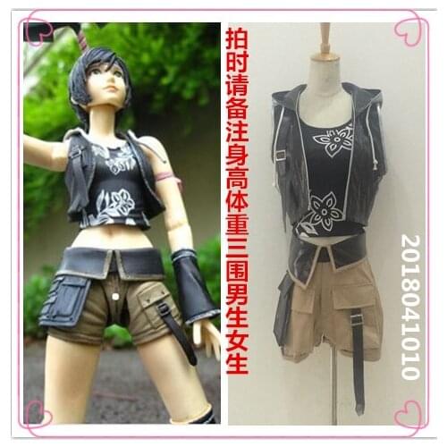 Final Fintasy Yuffie Kisaragi Ninja Wutai Battle Suit Halloween Cosplay Costume B002