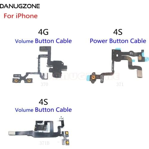 Power Button Switch Volume Button Mute On / Off Flex Cable For iPhone 4S