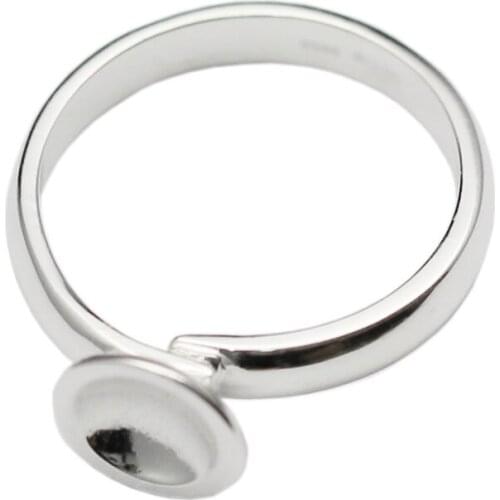 Beadsnice 925 sterling silver ring blanks 6mm round jewelry findings 35402