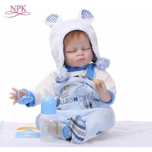 NPK reborn baby doll soft real touch 22inch sleeping baby doll lifelike kids birthday gift