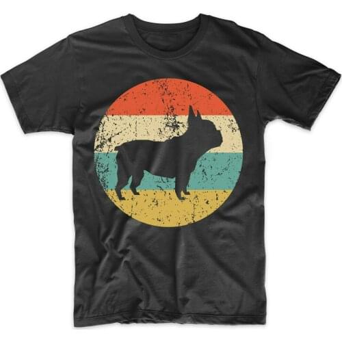French Bulldog Shirt Retro French Bulldog MenS T-Shirt Dog Icon Design New Cool Short Sleeve Men Casual T Shirts harajuku