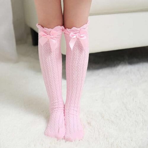 Soft Cotton Girls Boys Sock Bow Princess Kids Socks Newborn Toddler Baby Long Socks New Girls Tube Socks Child infant cloth