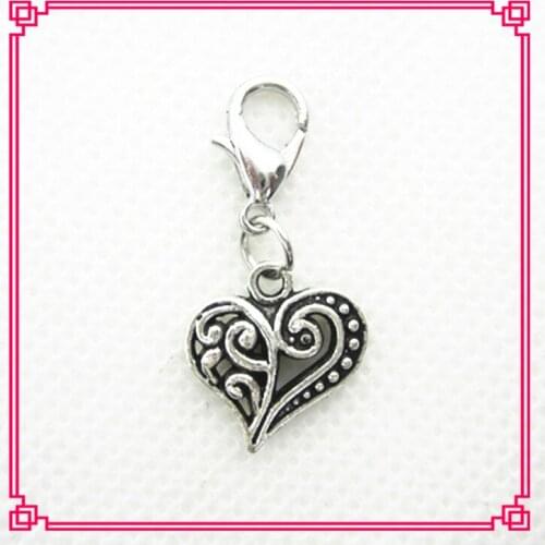 New arrive 100pcs/lot love heart dangle charms floating charms hang tag charms for glass floating lockets diy jewelry