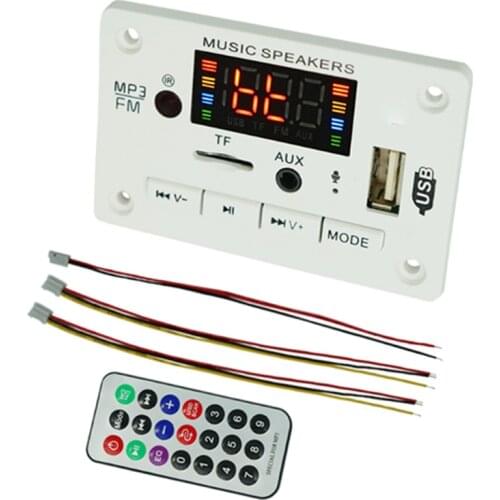 New Bluetooth 5.0 MP3 Decoder Decoding Board Module 12v Car USB MP3 Player WMA WAV TF Card Slot / USB / FM Remote Board Module