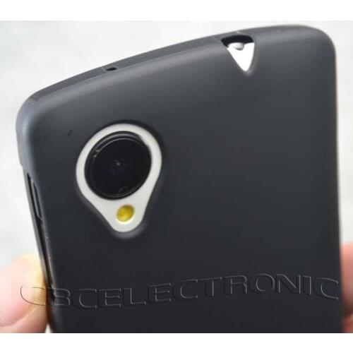 New Black color TPU matte Gel skin case cover for LG Nexus 5 Free shipping