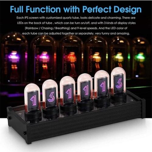 Pseudo Glow Tube Clock Creative Digital Clock LED Desktop the Gate of the stone of Destiny Decoration Night Light Birthday gift