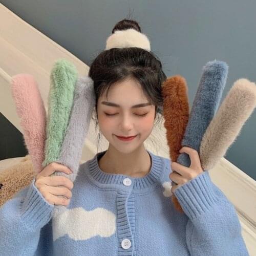 1 Piece Bracelet Hair Ring Plush Girls Candy Color BB Hair Ties Women Fashion Candy Colors Hair Accessories