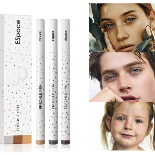 3 Colors Natural Freckle Pen Popular Makeup Embellishment Pen Spots Fake Makeup Pen Waterproof Durable Cosmetics Dot Spot Pen