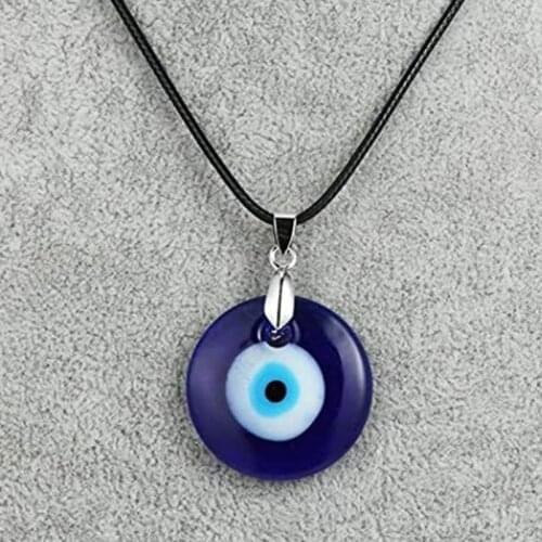 Lucky Blue Eye Necklace Evil Eye Pendant Bracelet Necklace Turkish Evil Eye for Protection and Blessing for Men Women