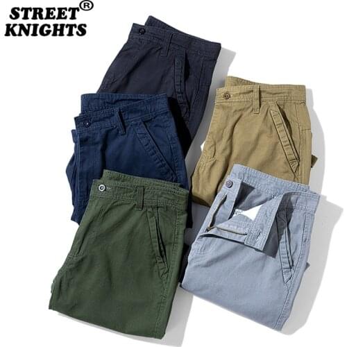 2021 Summer Solid Color Fashion Cotton Casual New Breeches Cargo Men Shorts Men Breathable Quick Dry Multi Pocket Hip Hop Short