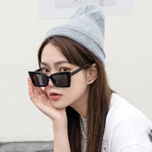 1PCs New Unisex Rectangle Vintage Sunglasses 2021 Fashion Design Retro Sun Glasses Female Lady Eyeglass Cat Eye Casual Goggles