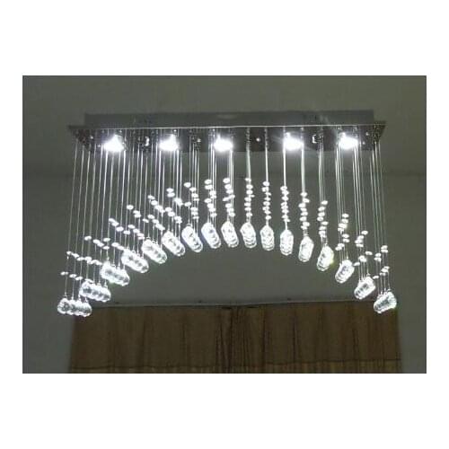 LED modern simple lighting bar table lamp crystal chandelier arched partition curtain restaurant lamp stair lamp bedroom lamp