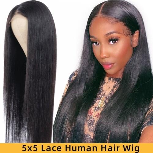 30 Lace Front Human Hair Wigs Straight Pre Plucked Hairline Baby Hair 5x5 Lace Closure BrazilianHuman Hair Wigs for Black Women