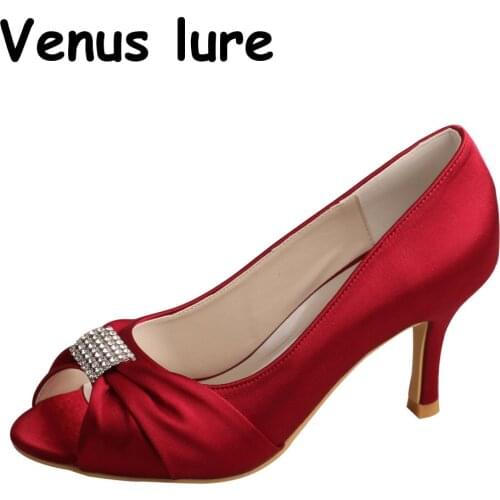 Peep Toe Womens Burgundy Heels Size 11 Wine Colored Shoes for Ladies