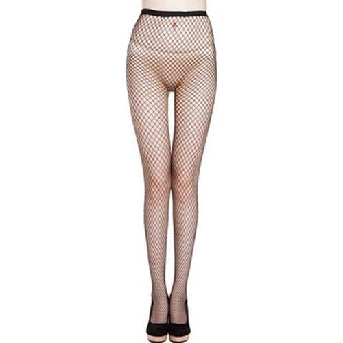 Women Sexy Fishnet Hollow Pantyhose Punk Stockings Stretchy Tights One Size