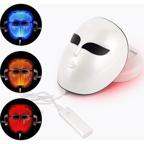 3 Colors Light Face Photon Therapy Mask 1200pcs Facial Instrument Neck Face Lifting Skin Rejuvenation Anti Acne Wrinkle Removal