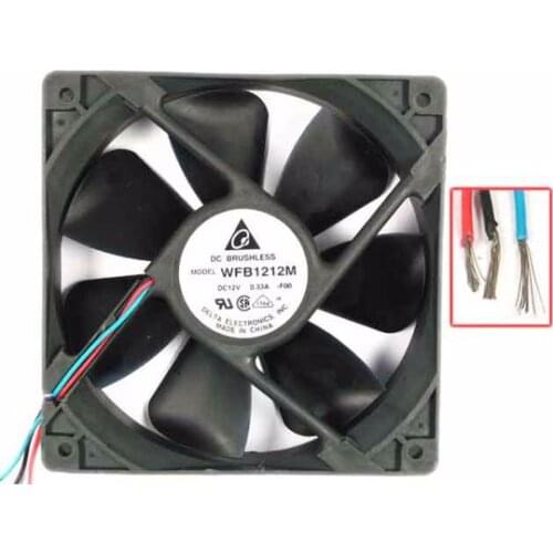 Delta Electronics WFB1212M -F00 DC 12V 0.33A 120x120x25mm 3-wire Server Cooling Fan